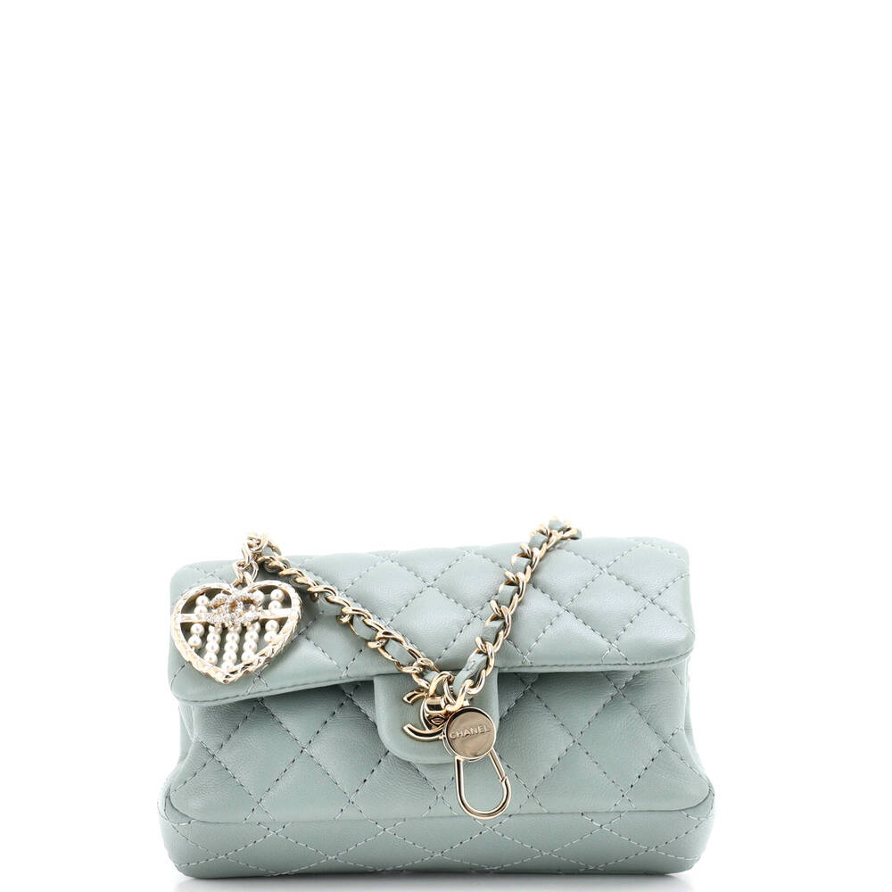 Chanel Cc Heart Charm Double Flap Hook #258272C27B